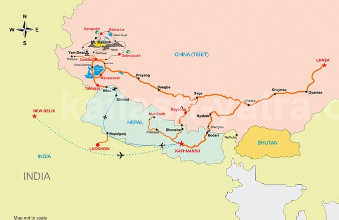 Tibet tour  Map